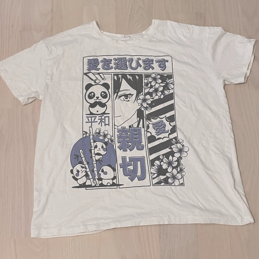 Oversize Anime Print T-Shirt Unisex